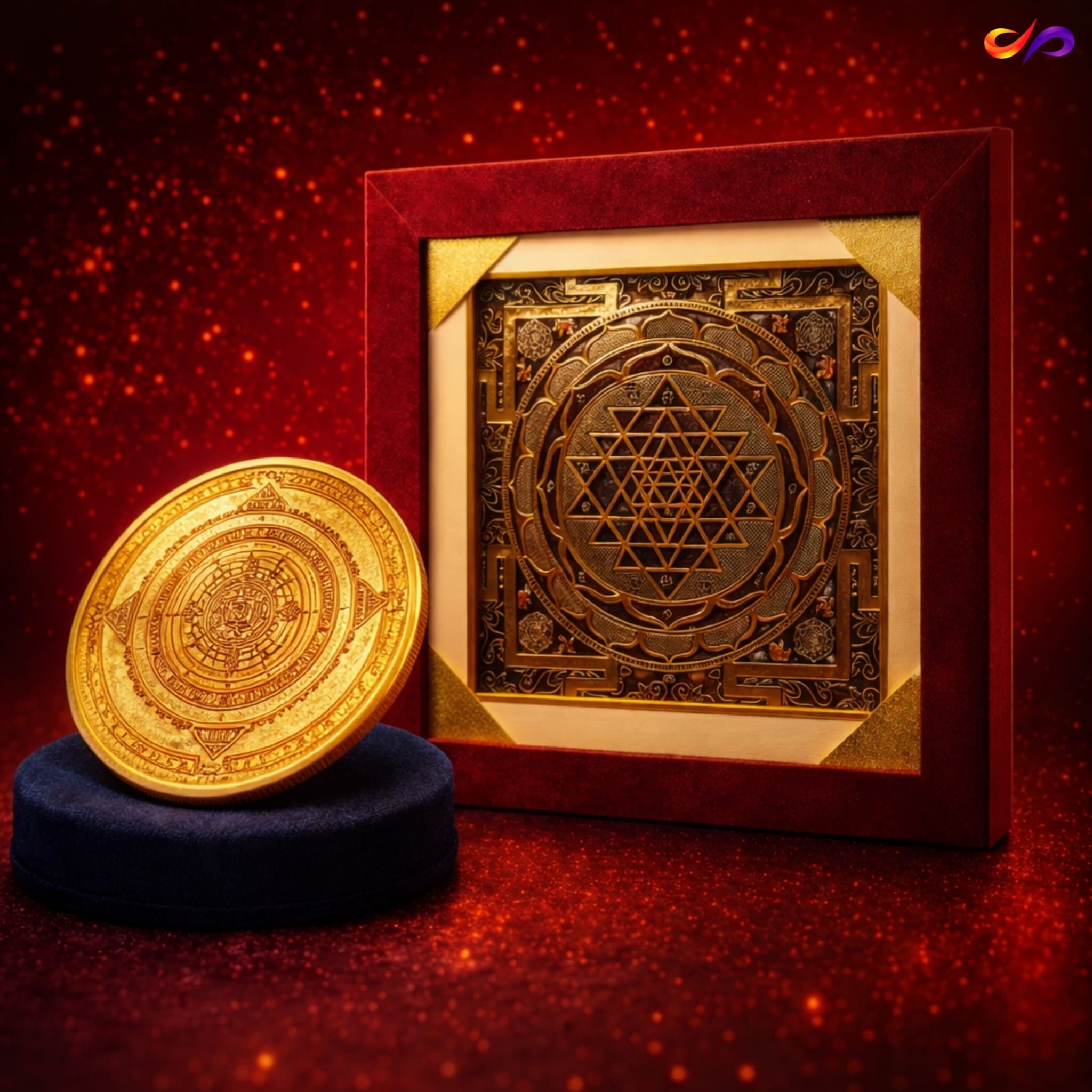 Mahalakshmi Dhanakumbh ShriYantra + Abhay Kuber Vjra