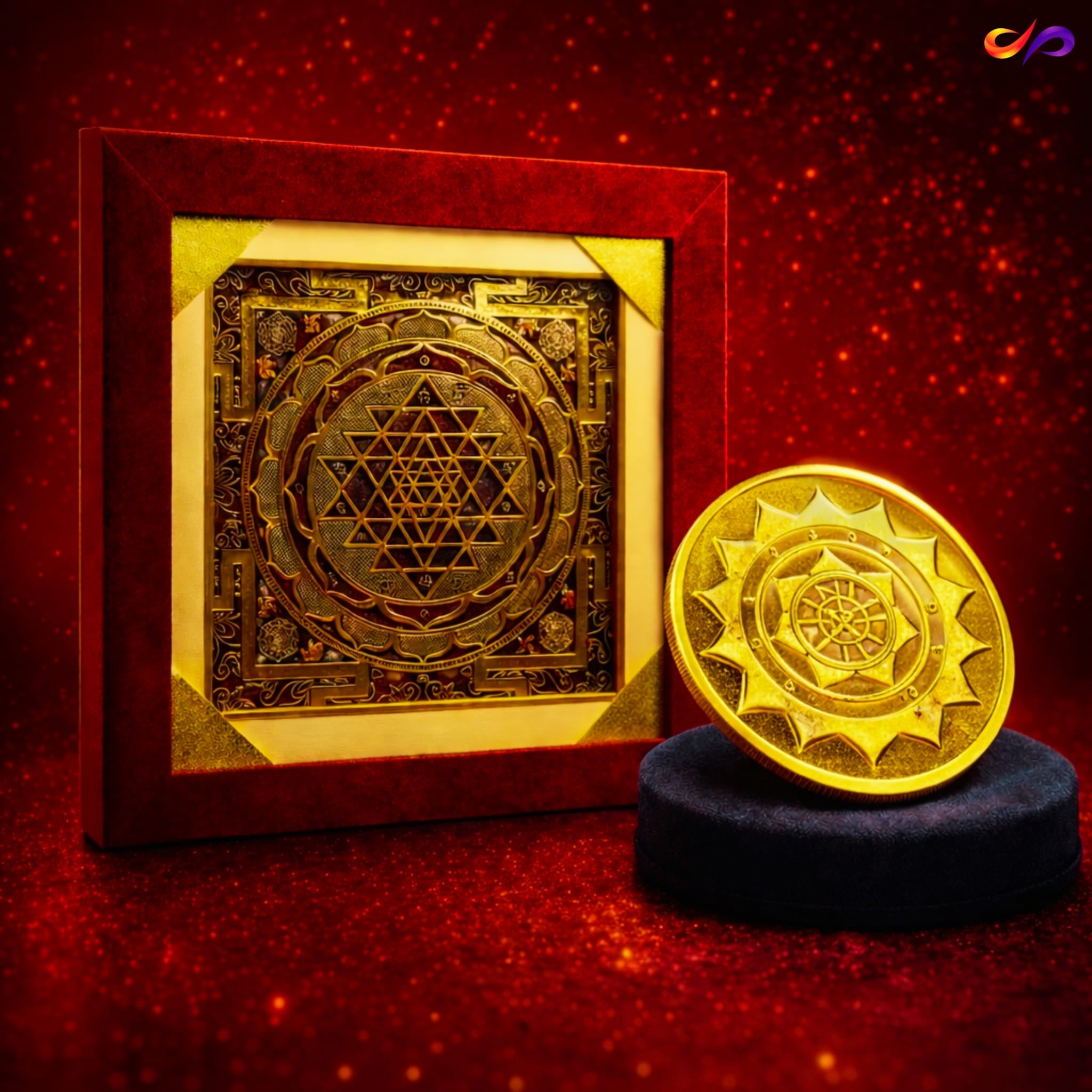 Mahalakshmi Dhanakumbh ShriYantra + Rajlaxmi Suvarna Yantra