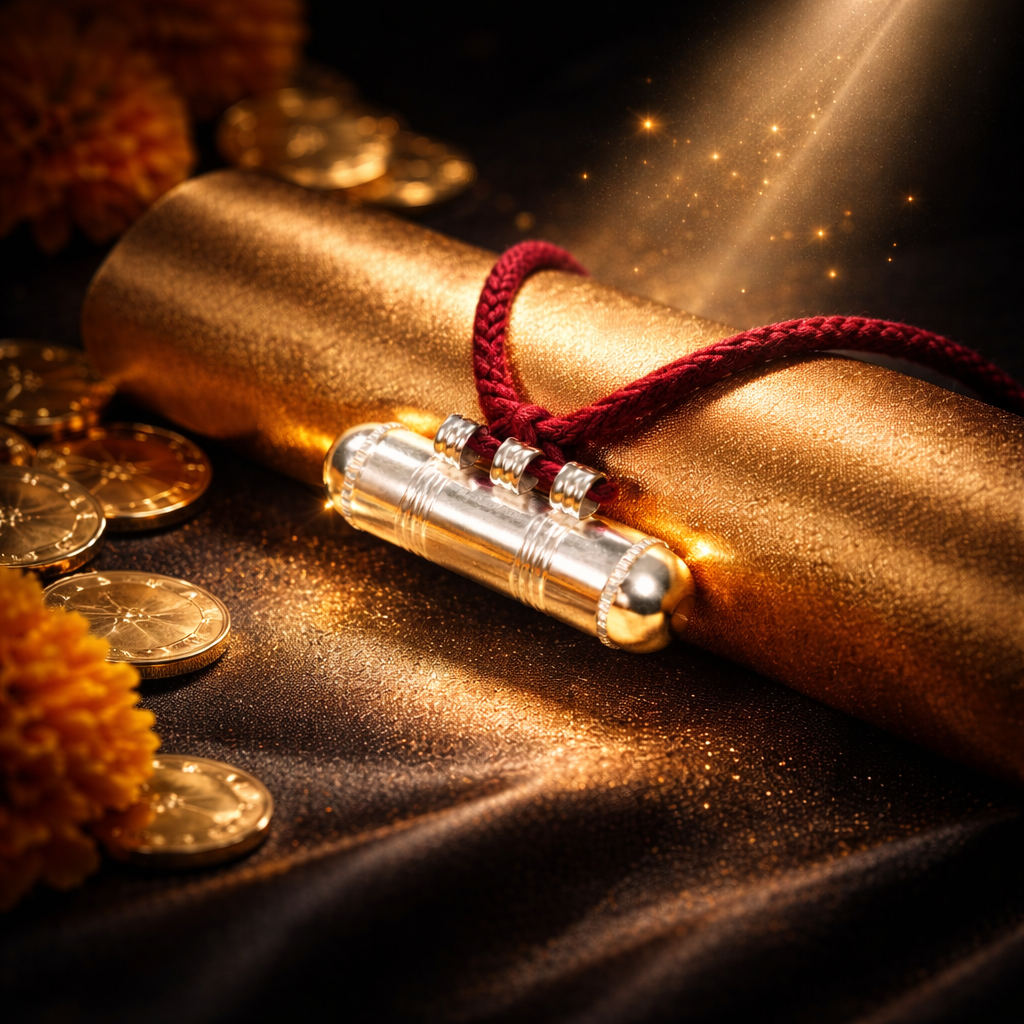 Mahalakshmi Dhanakumbh Shri Yantra + Aakarshan Vashikaran Manibadh