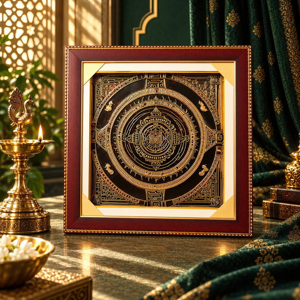 Dhan Aakarshan Mahayantra, wealth-attraction yantra by Yogi Adhiraaj — close-up detail