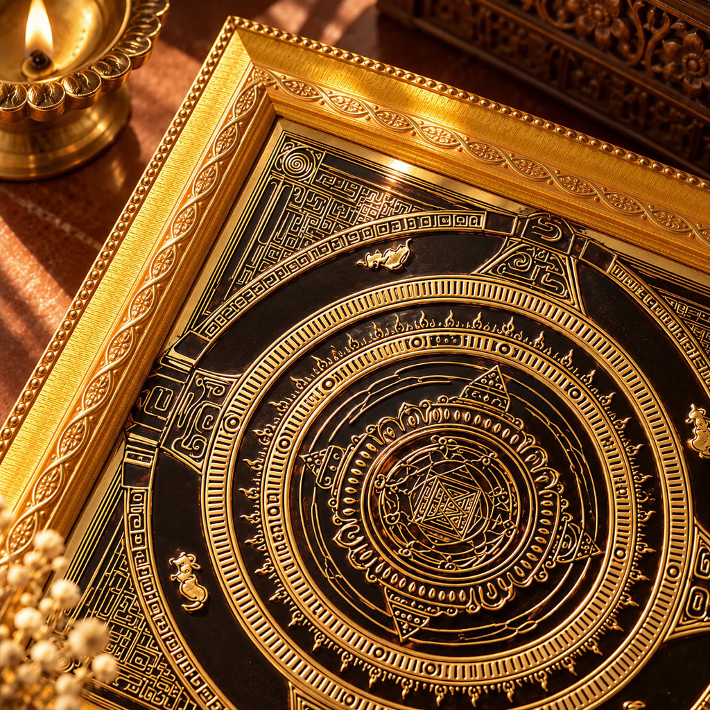 Mahalakshmi Gruh Mahayantra, consecrated home and family yantra by Yogi Adhiraaj — front view