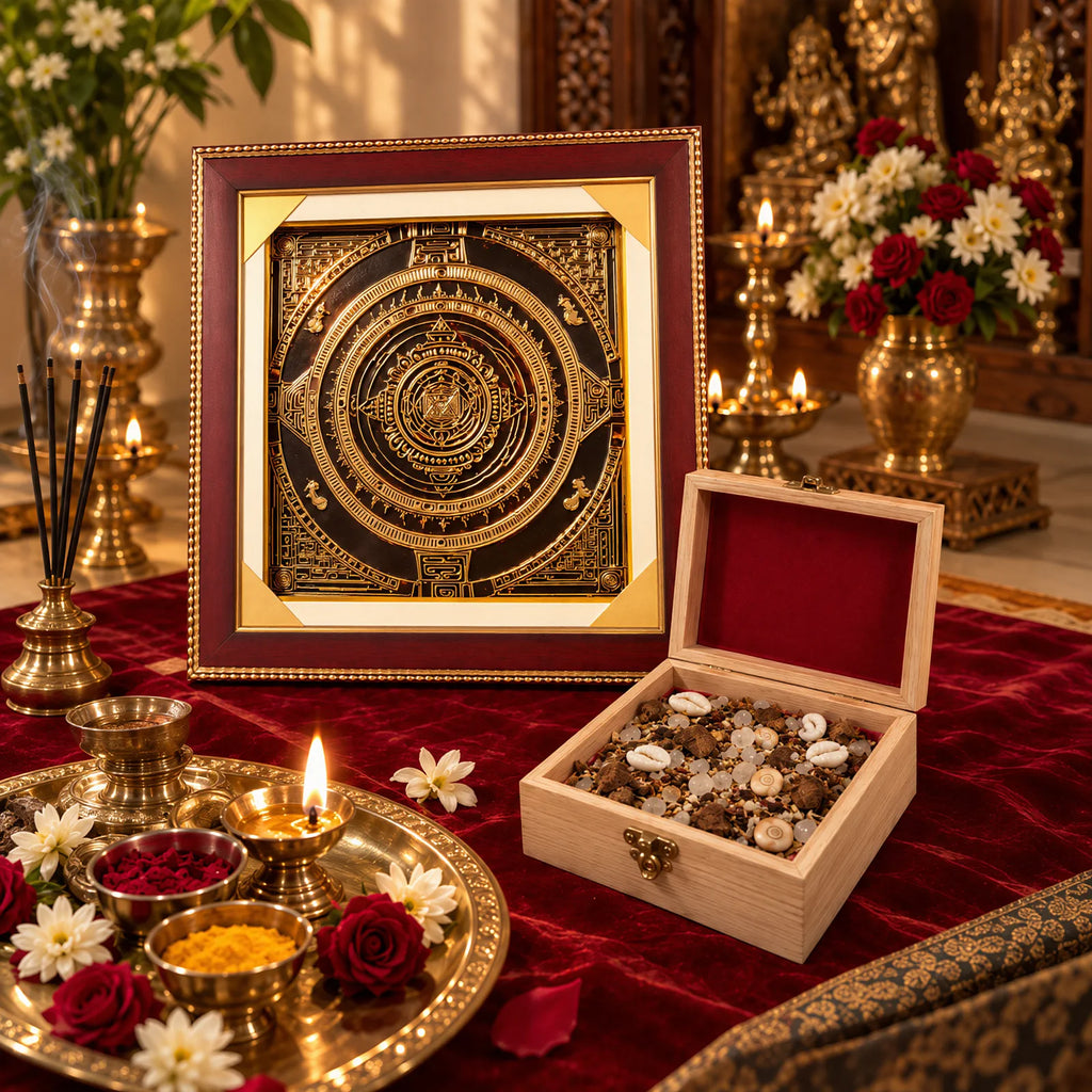 Sahastrakon Yantra Energy Kit by Yogi Adhiraaj — yantra and charging box