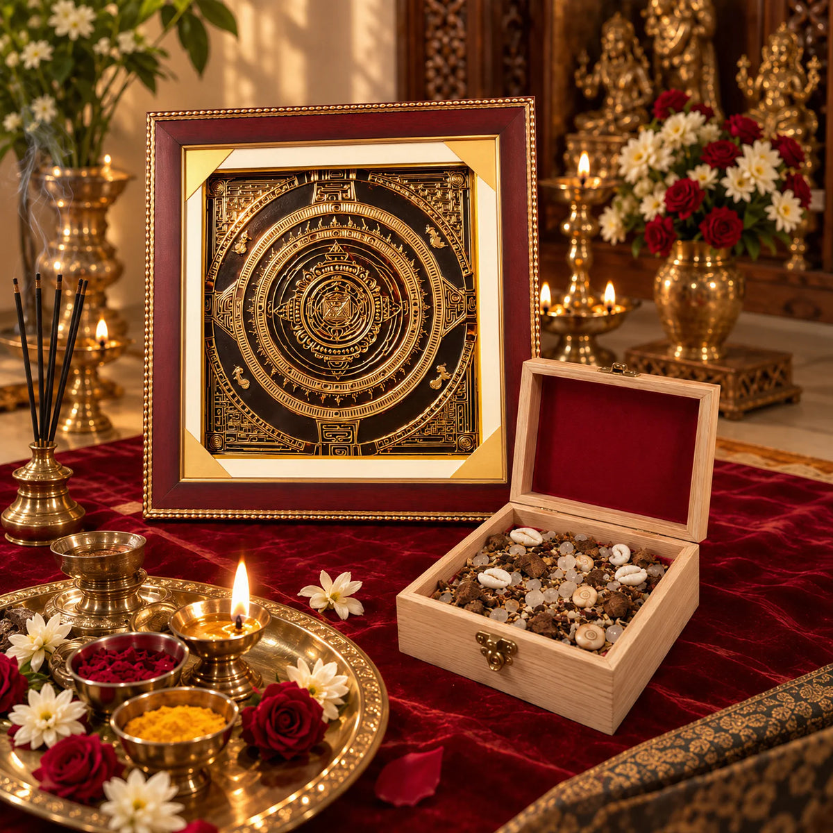 Sahastrakon Yantra Energy Kit by Yogi Adhiraaj — yantra and charging box