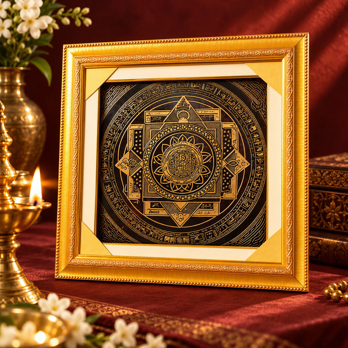 Vishesh Manokamna Mahayantra, special-wish yantra by Yogi Adhiraaj — angled view